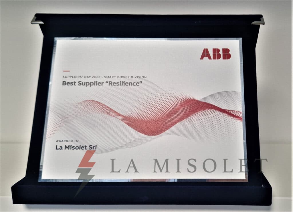 Premiazione al Suppliers’ Day ABB 2022 - Misolet